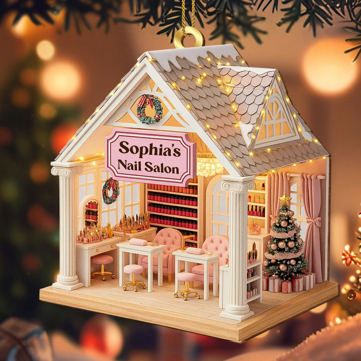 Sophia’s Nail Salon With Christmas Tree Decor