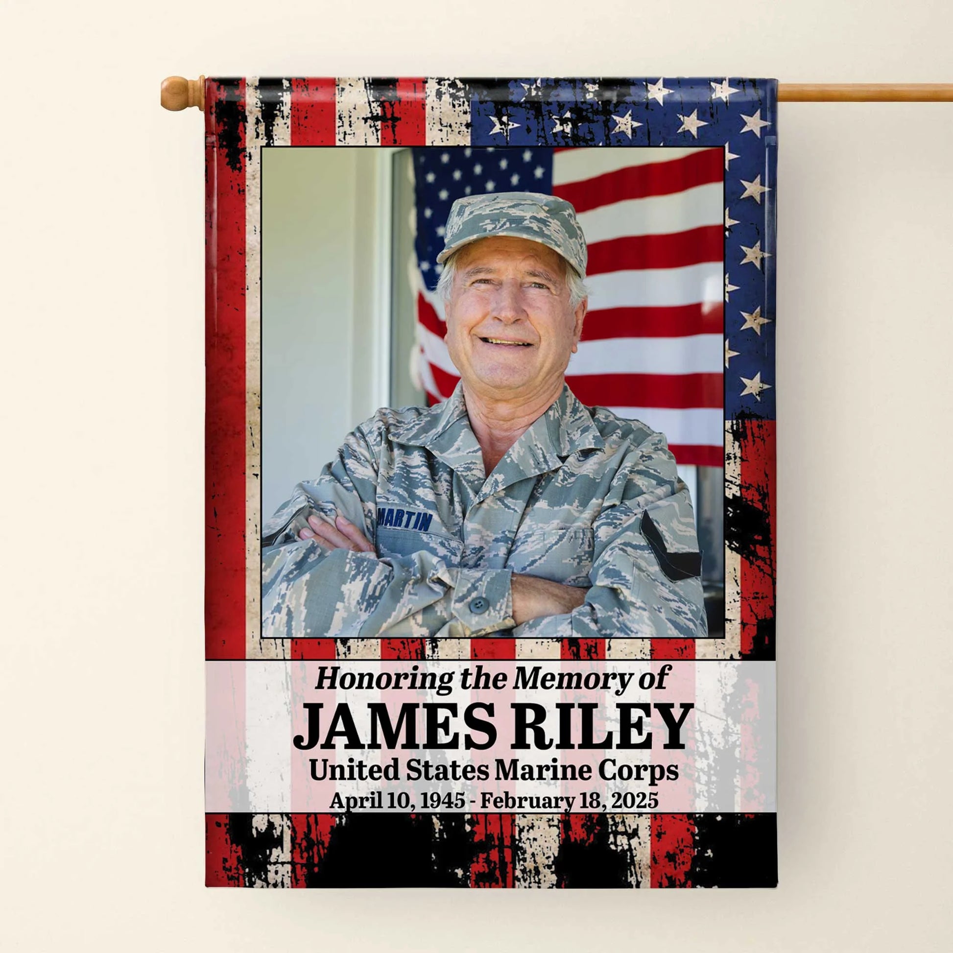 Honoring the Memory of United States Marine Corps, American Flag