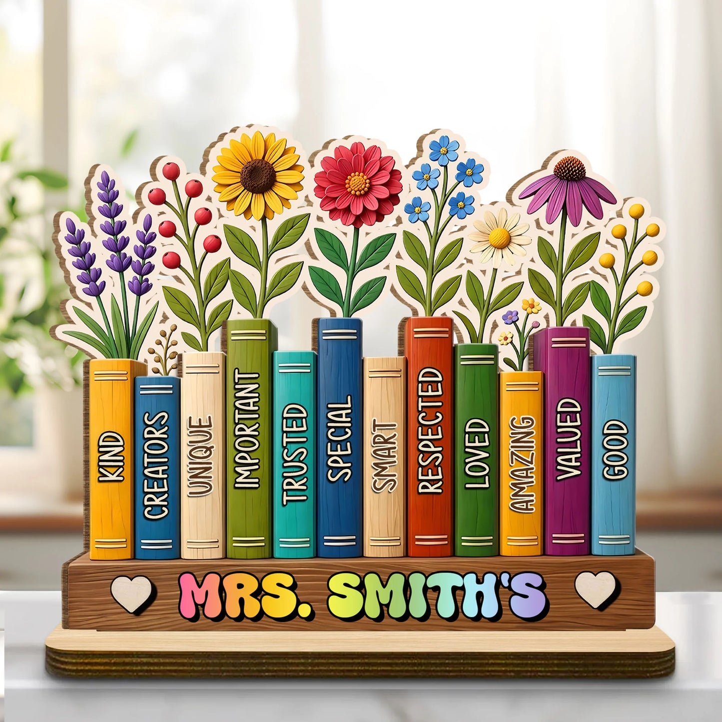 Personalized Teacher Wood Plaque personalization view for Teacher