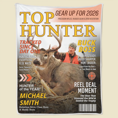 Personalized Hunting Blanket for Dad with personalized design details for meaningful gifting image 6