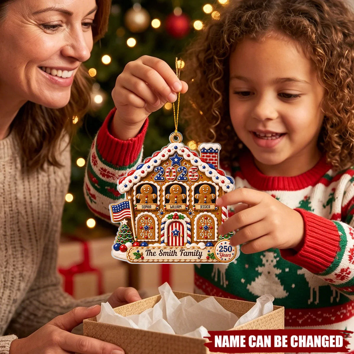 Sweet Memories Built Together - Personalized Family Acrylic Ornament