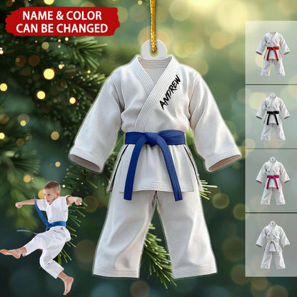 Personalized Karate Uniform Ornament - Custom Martial Arts Keepsake for Karate Lovers