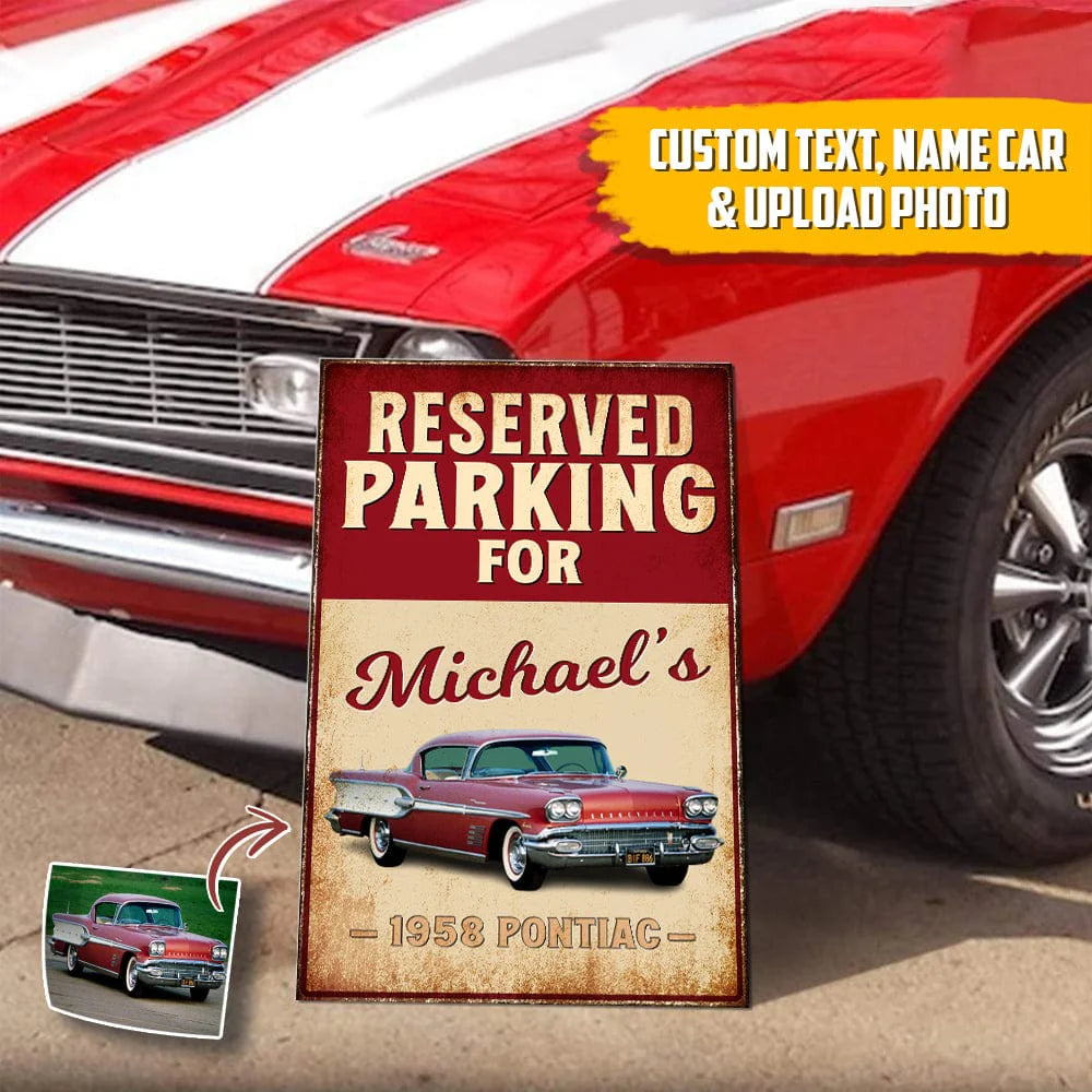 PRINTS10 Custom Photo Reserved Parking For Car Metal Sign N304 HN590