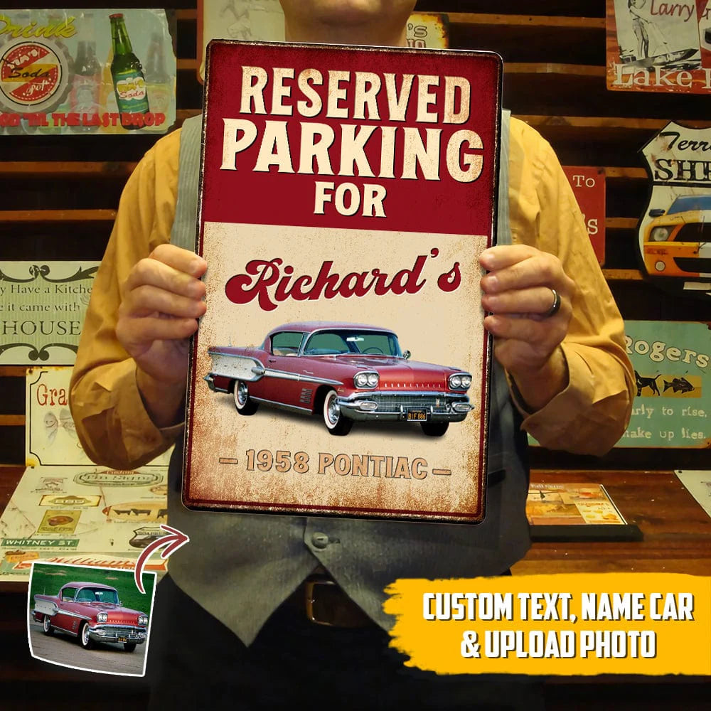 PRINTS10 Custom Photo Reserved Parking For Car Metal Sign N304 HN590