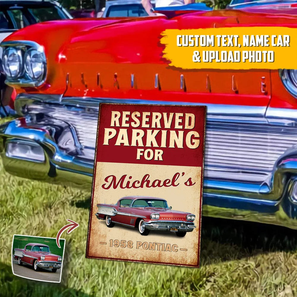 PRINTS10 Custom Photo Reserved Parking For Car Metal Sign N304 HN590