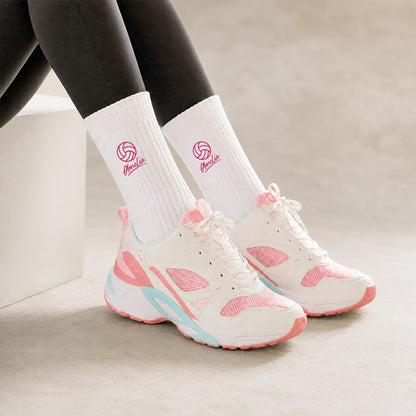 Custom Name Fishing & Athletic Socks - Personalized Crew Socks Gift for Sports Lovers