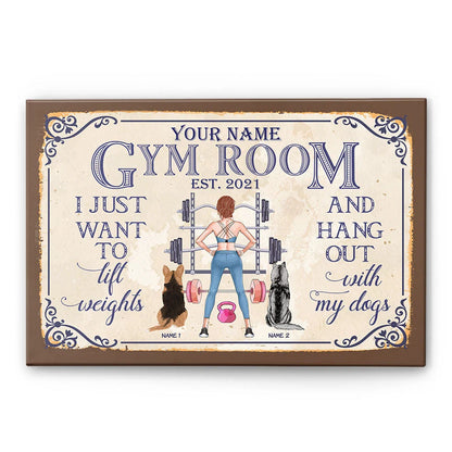 I Just Want To Lift Weights - Personalized Poster/Canvas - Birthday Gift For Gymer - Fitness Lady