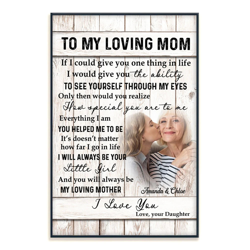 "How Special You Are To Me" Personalized Photo Canvas / Poster - Custom Keepsake Gift for Mom