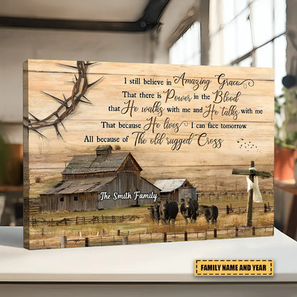 I Still Believe In Amazing Grace Personalized Canvas / Poster - Custom Wall Art for Christian Family Home Decor