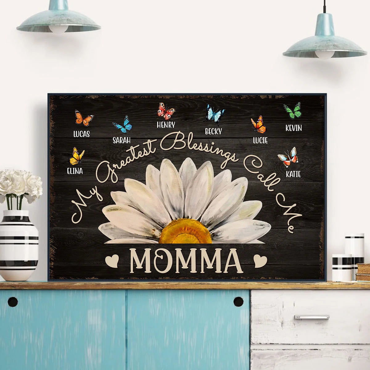 "My Greatest Blessings Call Me Mommy" - Personalized Canvas / Poster Gift for Mom or Wife
