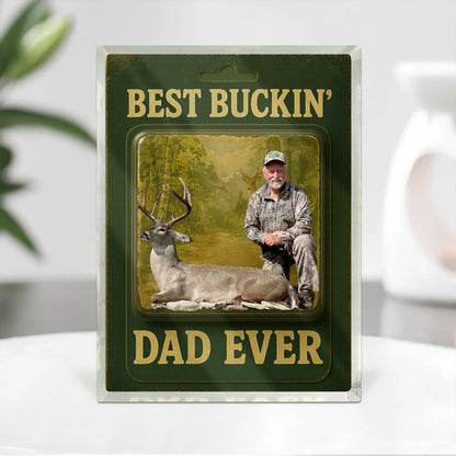 Best Buckin' Dad Ever - Personalized Hunting Acrylic Block Plaque Gift for Dad