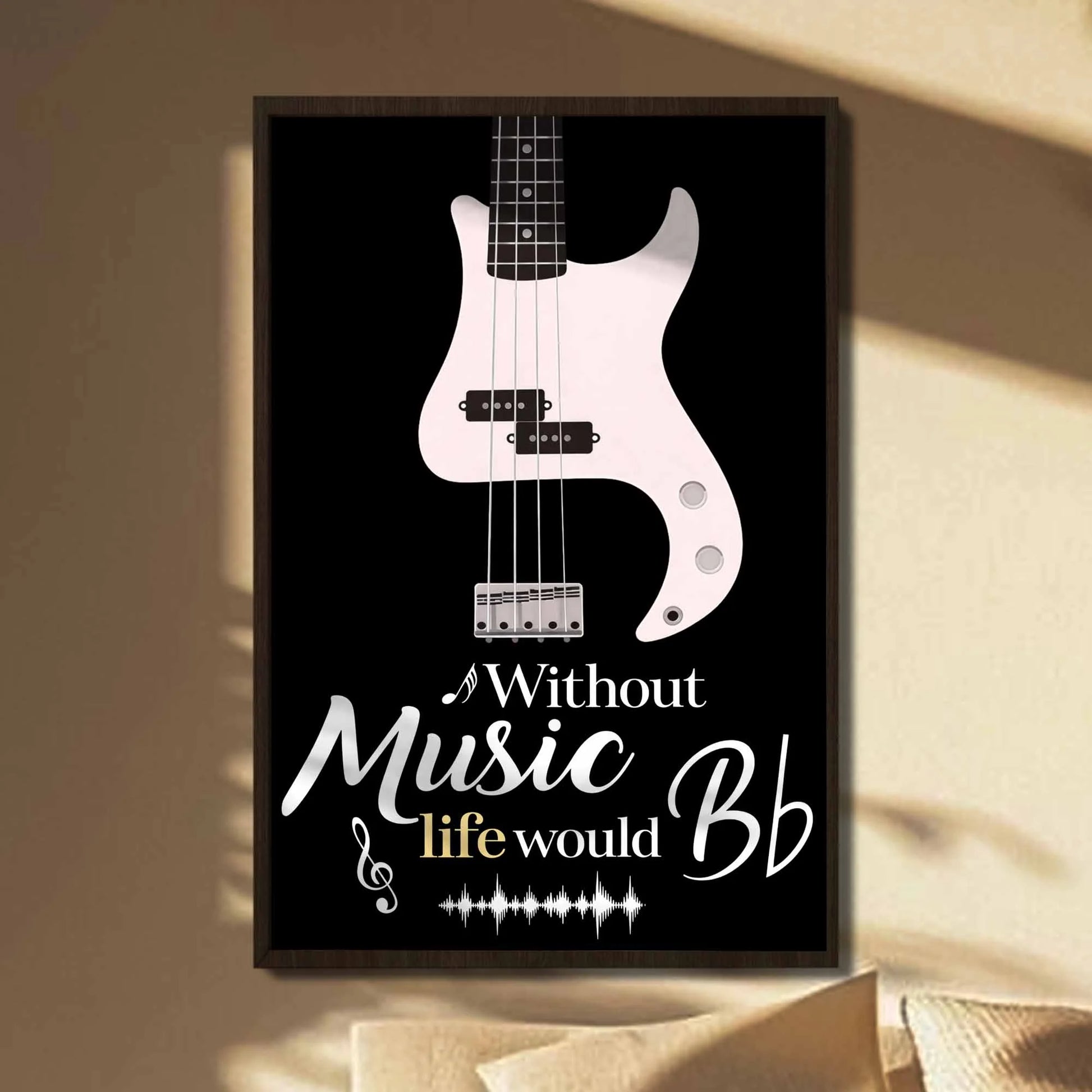 Custom Bass Guitar Music Poster for Dad with personalized design details for meaningful gifting image 8