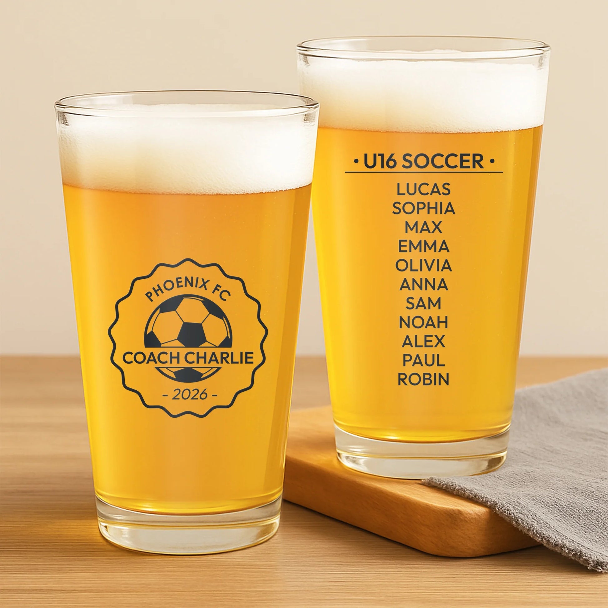 Personalized Soccer Coach Gift personalization view for Aunt / Uncle