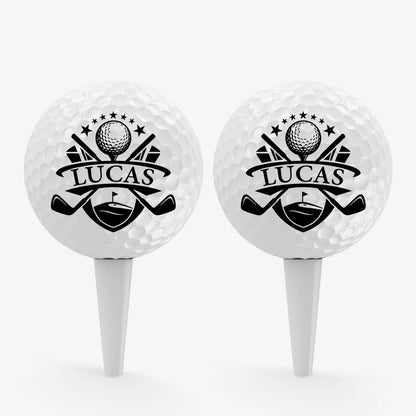 Personalized Golf Balls with Custom Name and Monogram for Dad - Unique Father's Day & Retirement Gift