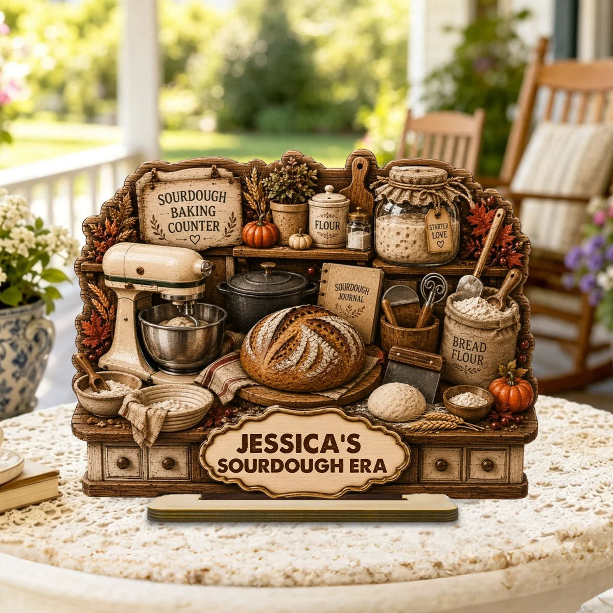 Personalized Sourdough Era Wooden Plaque - Custom Sourdough Baking Counter Gift for Home Bakers