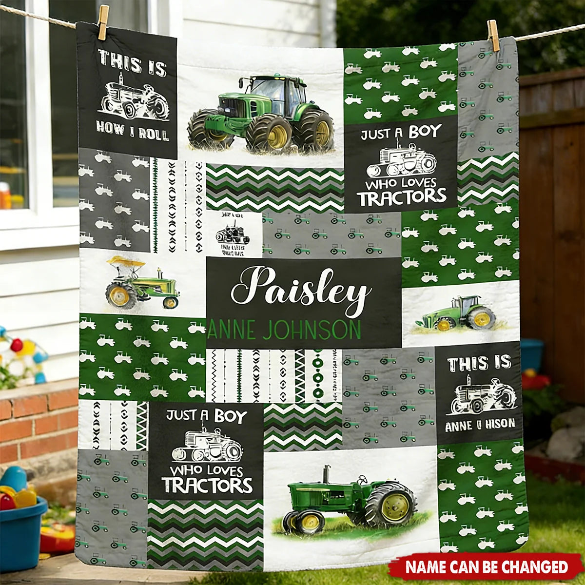 Just A Boy Who Loves Tractors - Personalized Custom Vehicle Truck Blanket