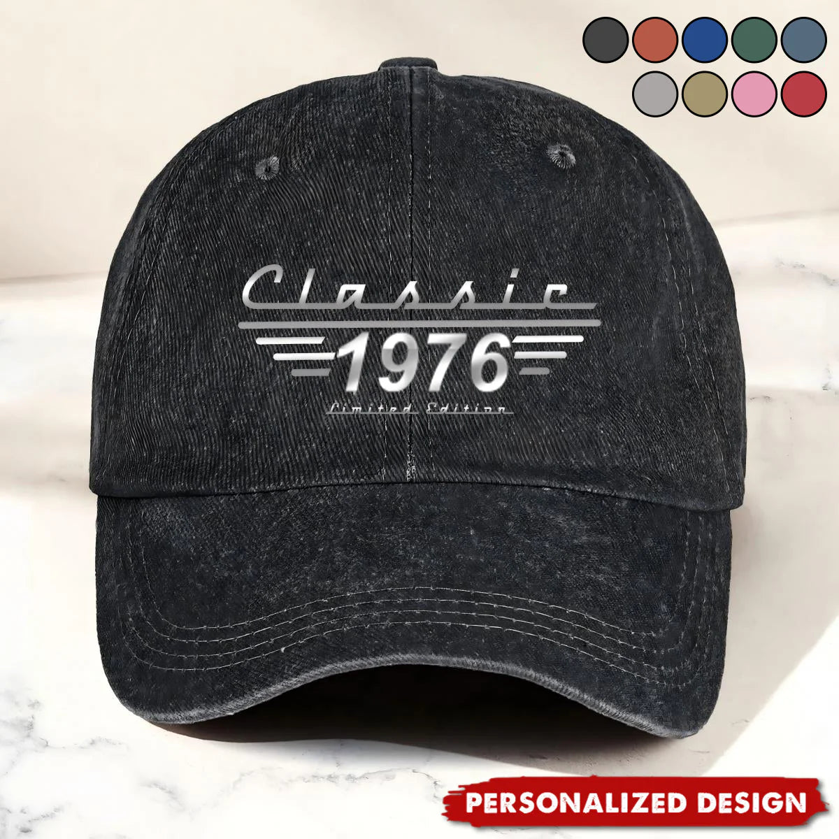 Custom Vintage Dad Cap for Dad with personalized design details for meaningful gifting