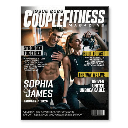 Custom Gym Couple Canvas for Couples with personalized design details for meaningful gifting