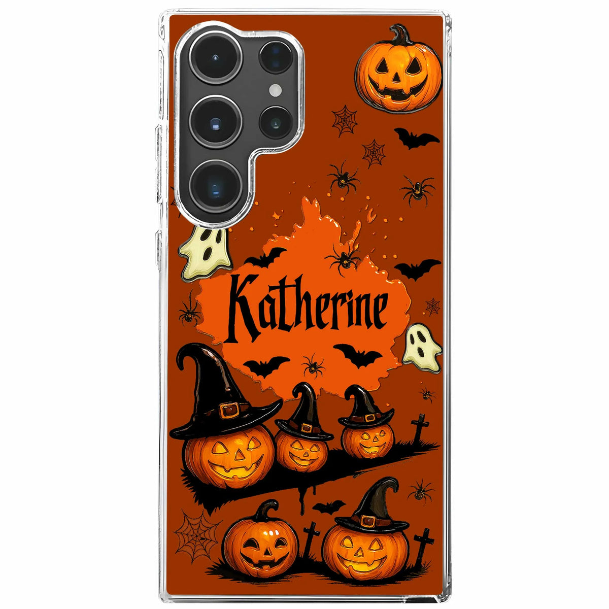 Spooky Season Pumpkins and Playful Ghosts