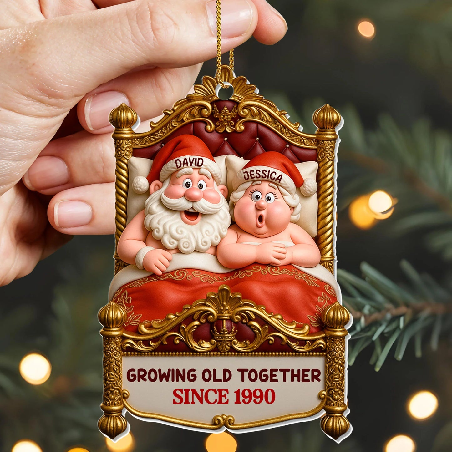 Acrylic Ornament detail view for Couples