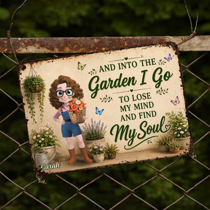 Metal Sign material and size view - Personalized Garden Metal Sign