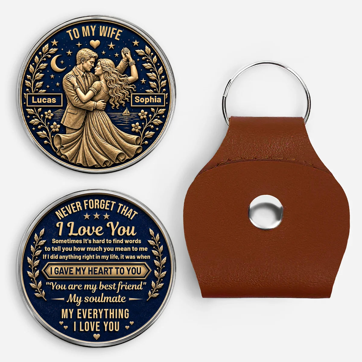 "I Gave My Heart To You" Personalized Couple Pocket Hug - Custom Gift for Husband & Wife