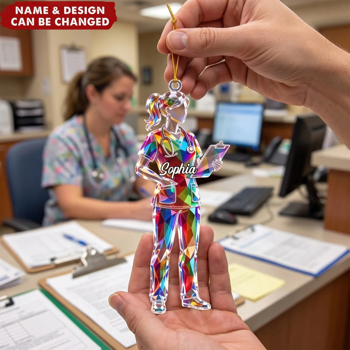 Personalized Nurse Ornament - Custom Acrylic Keepsake Gift
