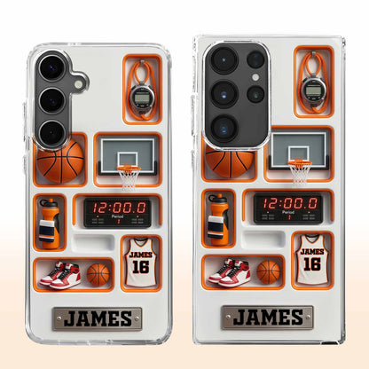 Personalized Basketball Phone Case - Custom Jersey & Hoop Sports Gift for Basketball Lovers