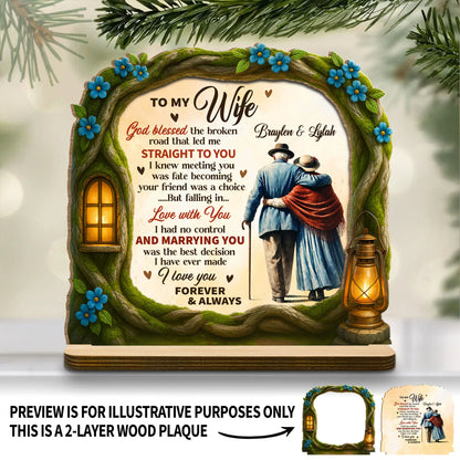 Plaque gift-ready design for Wife