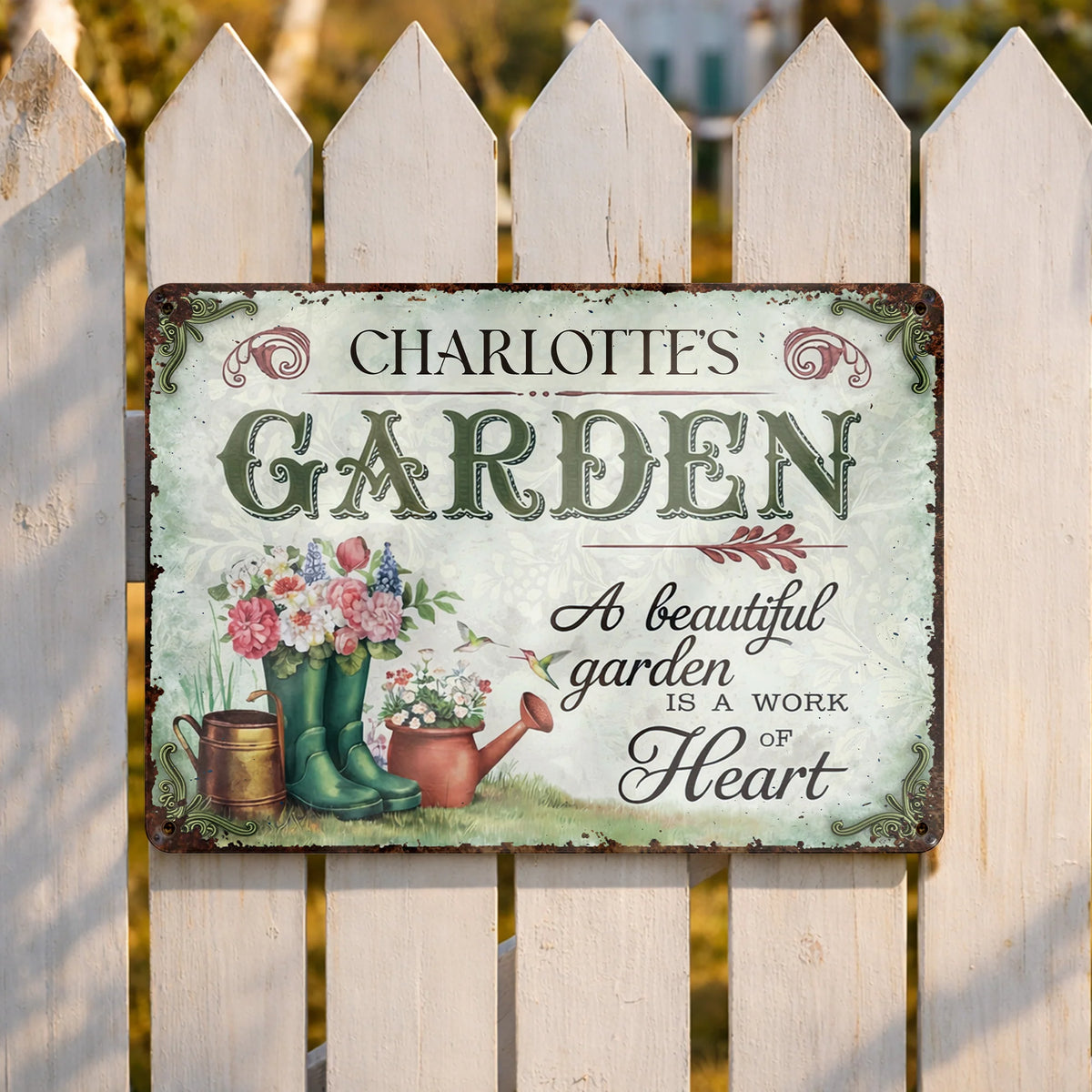 A Beautiful Garden Is A Work Of Heart, Flowers And Garden Boots