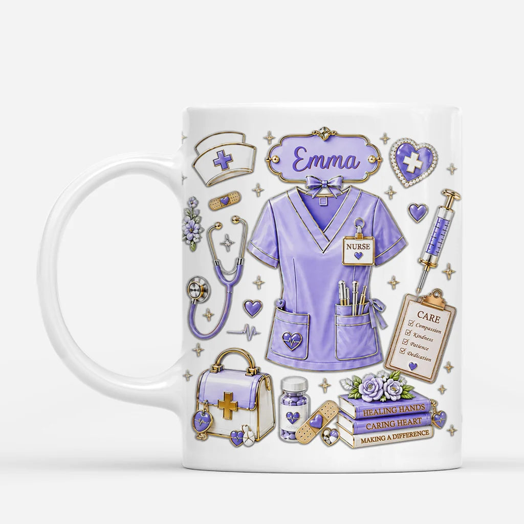 Custom Nurse Mug - Personalized Keepsake Mug for RN Nursing