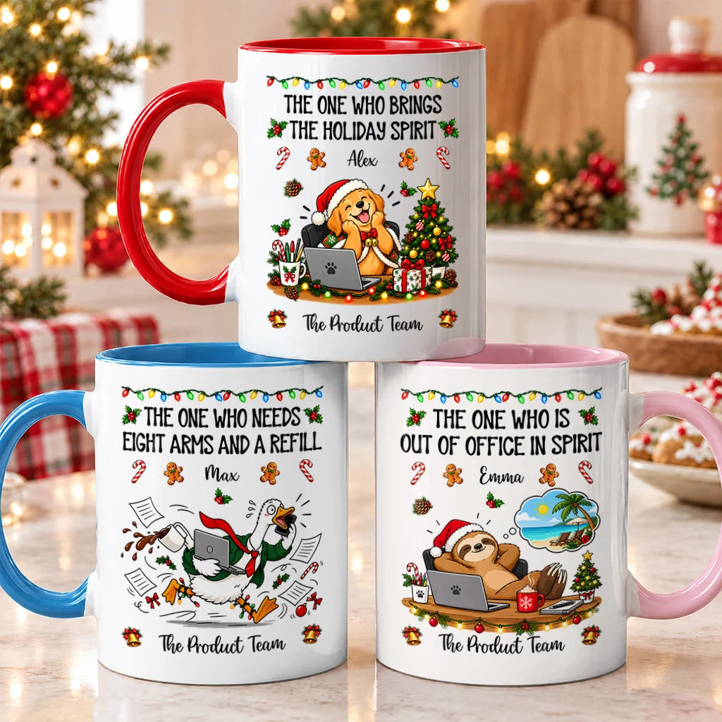 Funny Team Roles Personalized Mug - Custom Christmas Office Gift for Coworker and Boss
