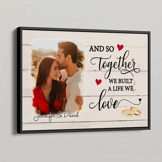 Canvas / Poster material and size view - Custom Photo Couples Canvas Art