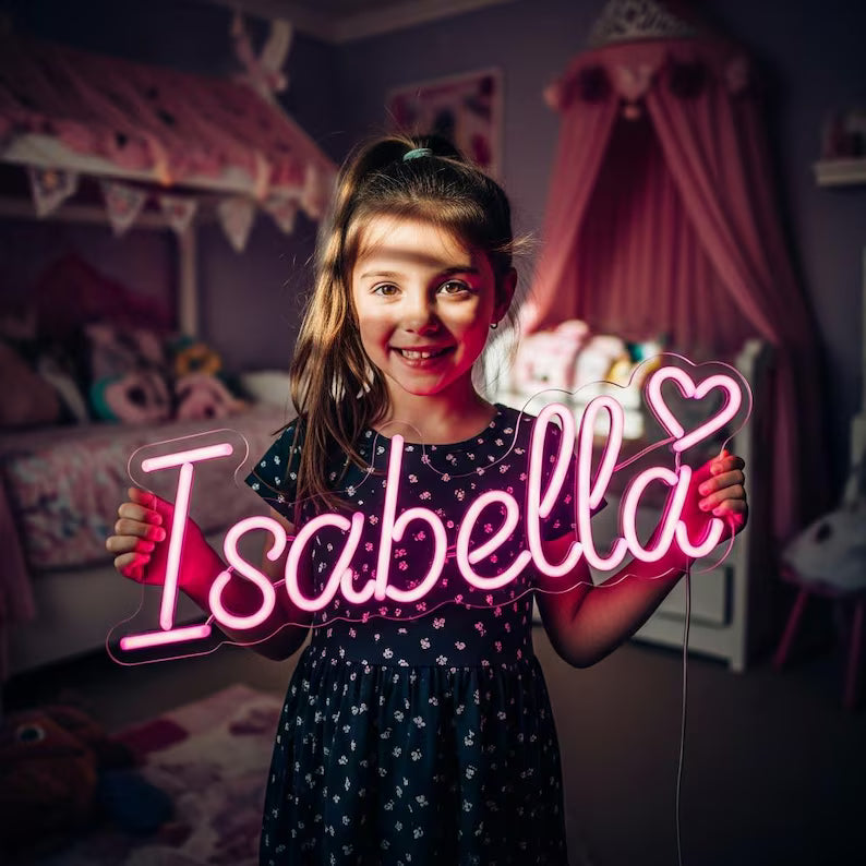 Personalised LED Neon Sign - Custom Name & Logo Light for Wall Decor, Wedding & Bedroom