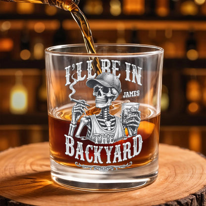 Mug material and size view - Personalized Whiskey Glass
