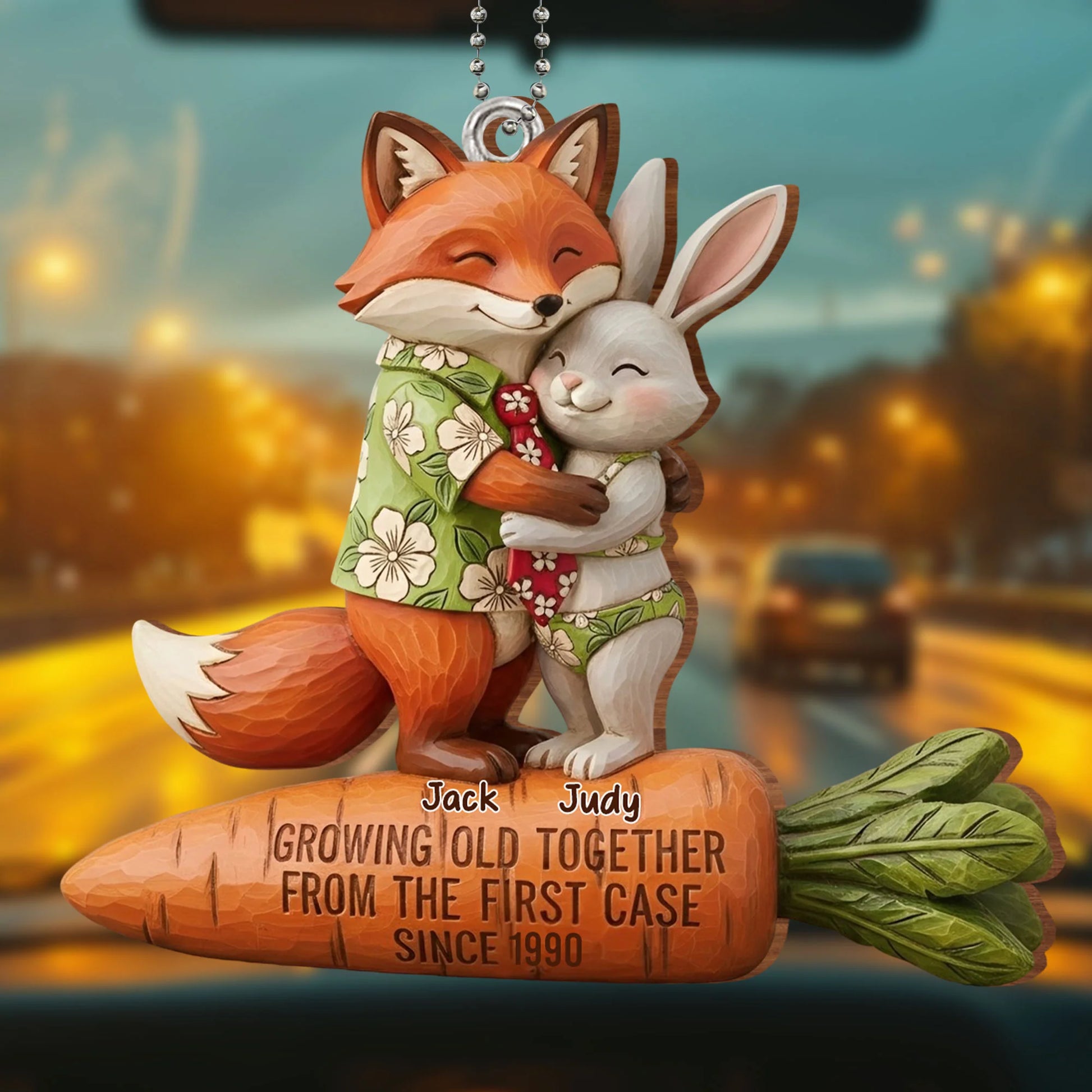 Wooden Ornament gift-ready design for Couples