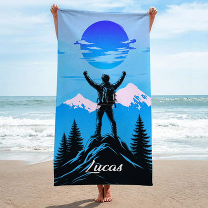 Personalized Hiking Beach Towel personalization view for Mom