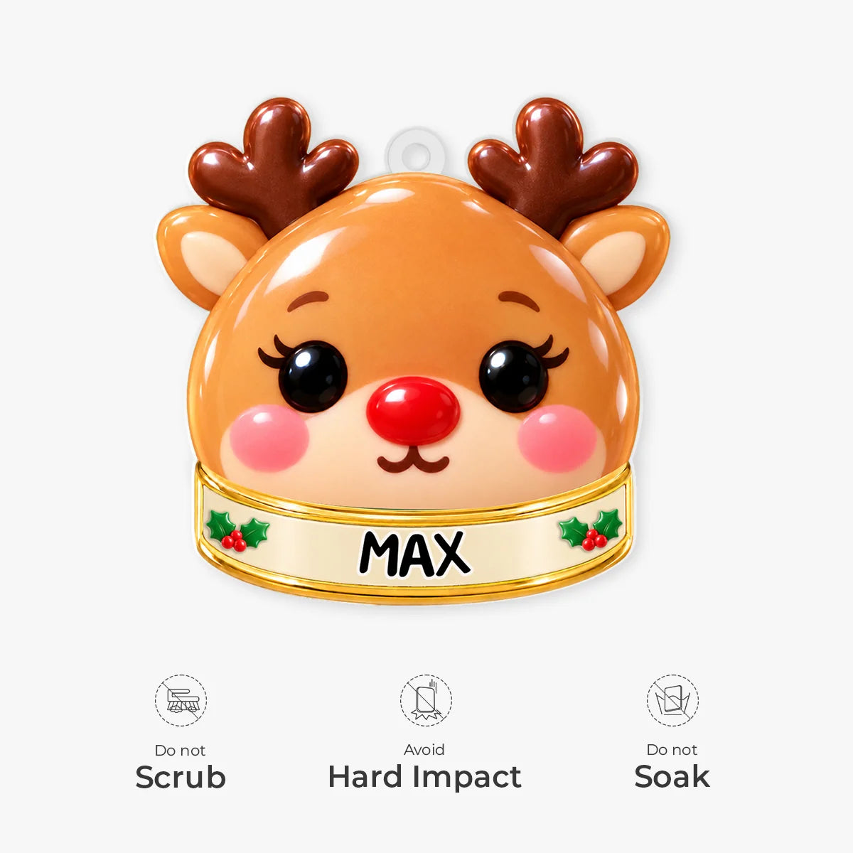 Cute Christmas Characters Personalized Acrylic Ornament - Kids Custom Keepsake