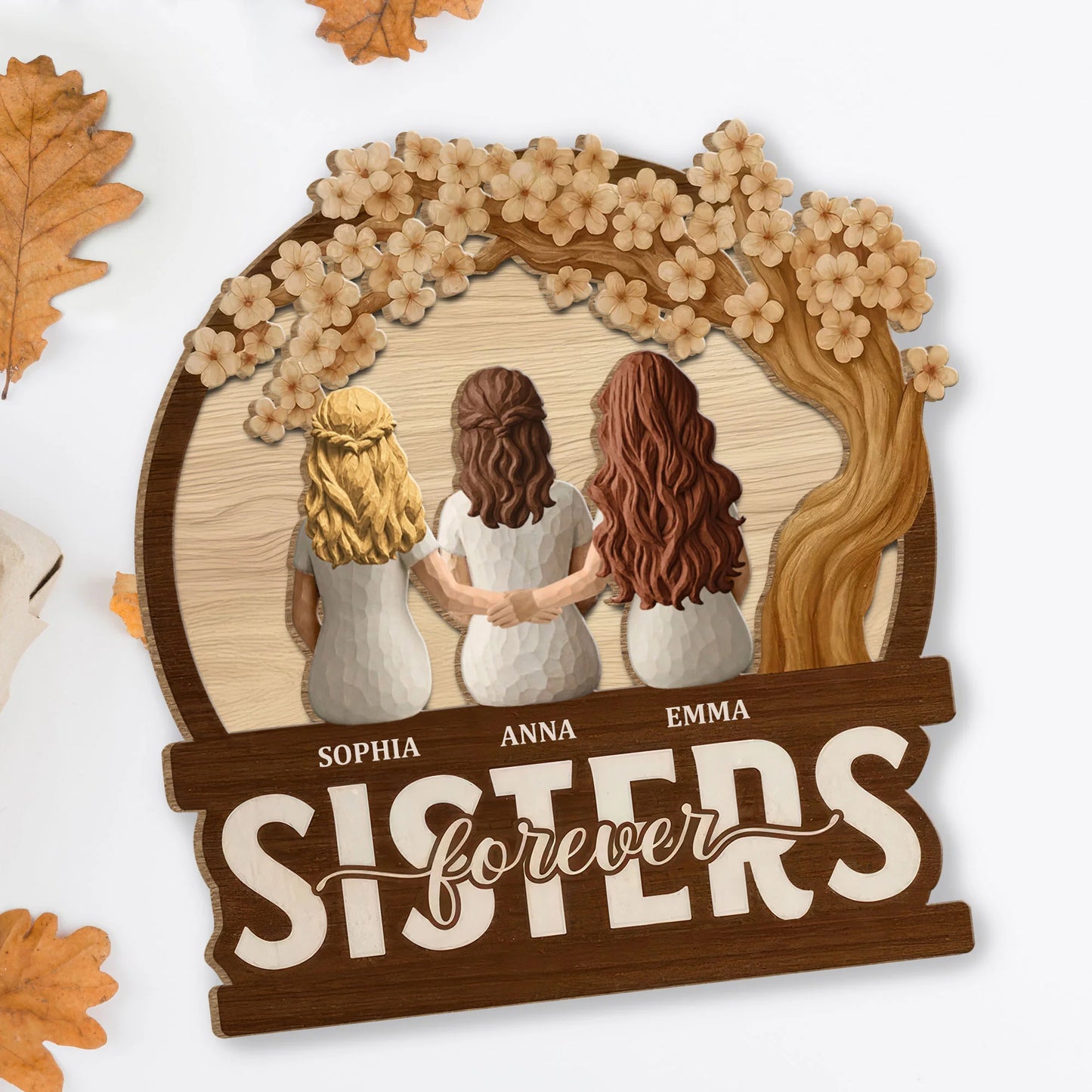 Personalized Sister Wood Plaque personalization view for Sister