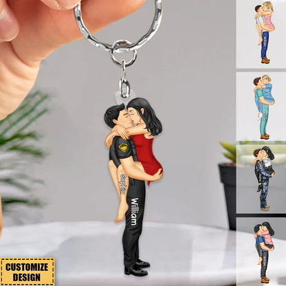 Keychain gift-ready design for Couples