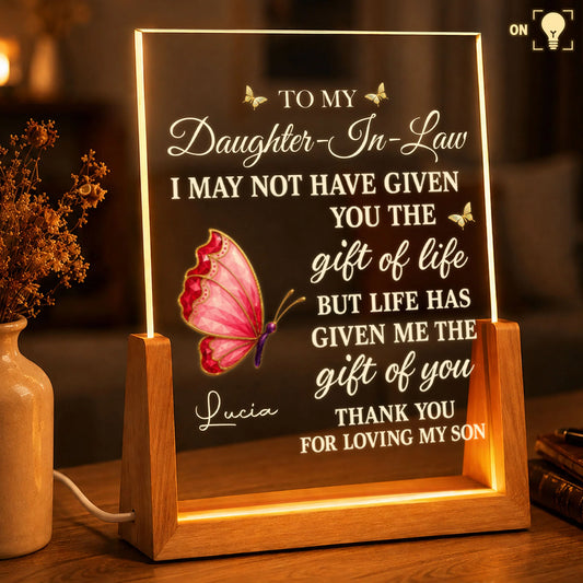 Custom Daughter In Law Night Light for Daughter-in-Law / Son-in-Law