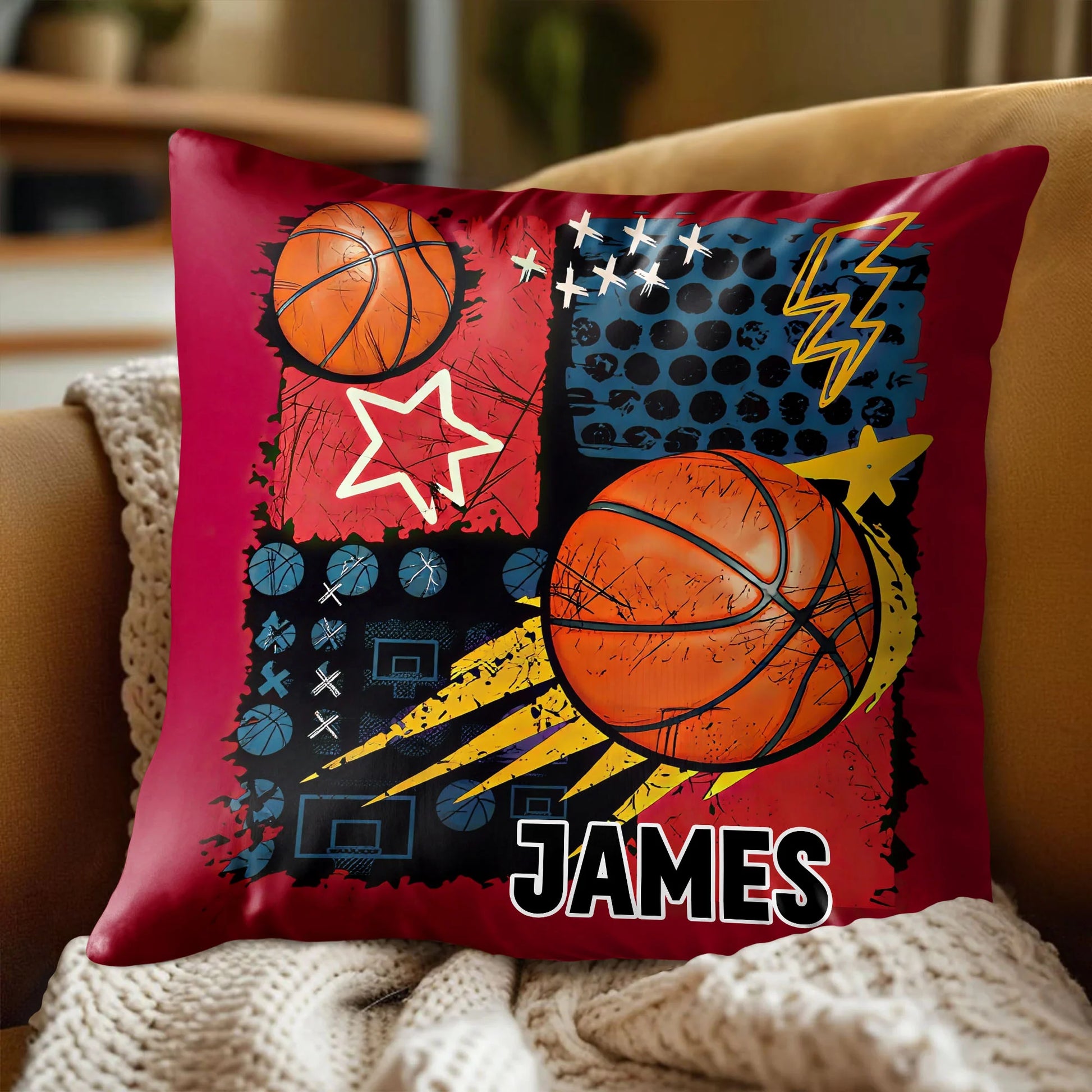 Pillow detail view for Son/Grandson
