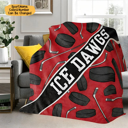 Personalized Sports Blanket - Custom Name and Jersey Number Blanket Gifts