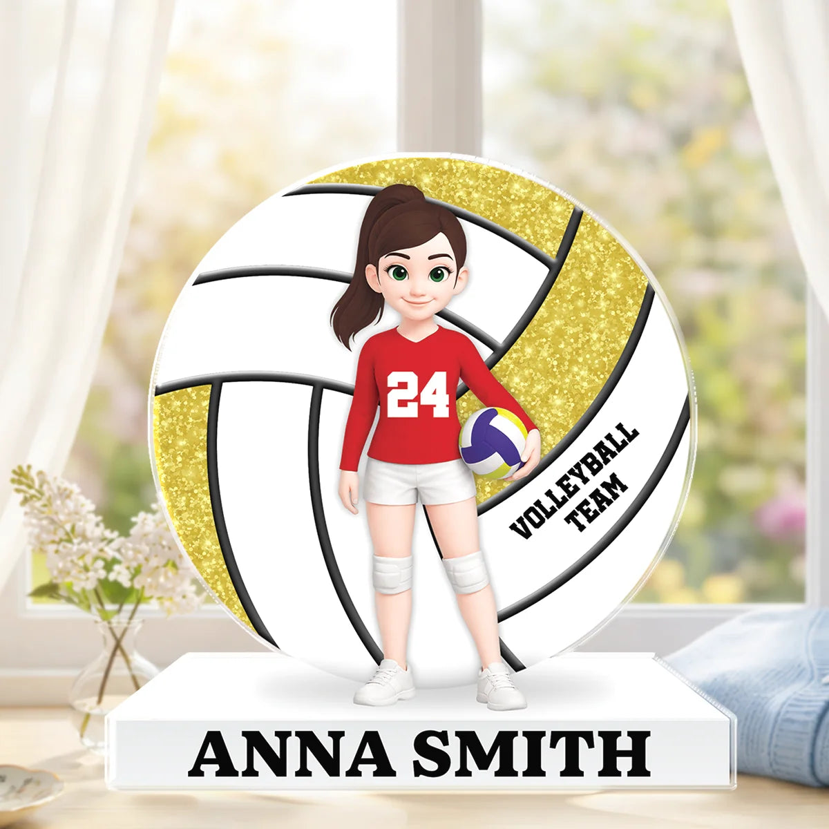 Custom Volleyball Acrylic Plaque - Personalized Volleyball Player Gift