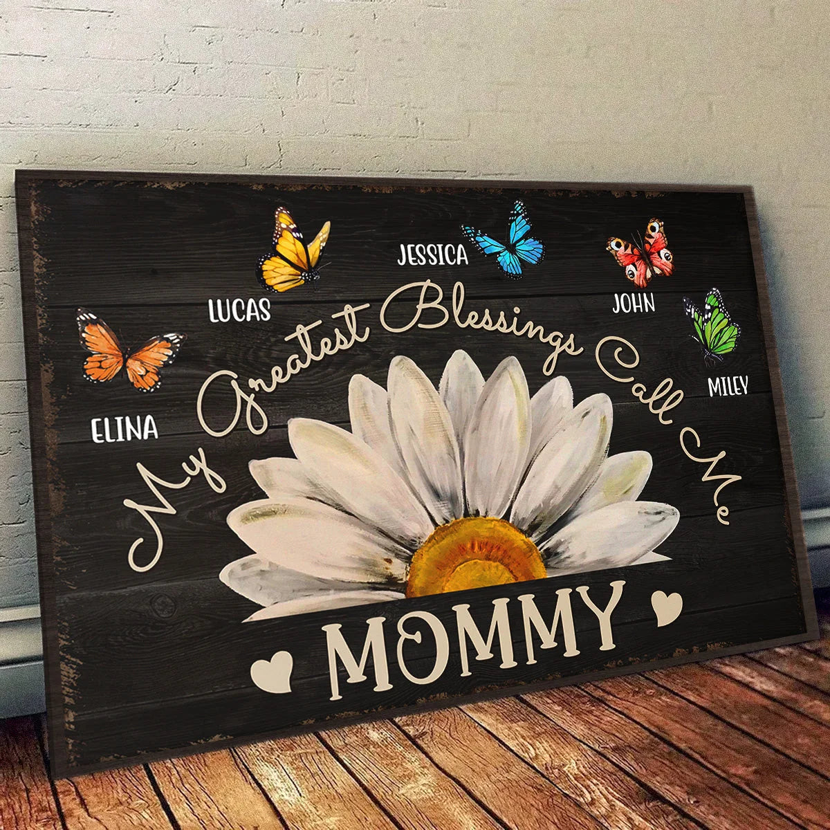 "My Greatest Blessings Call Me Mommy" - Personalized Canvas / Poster Gift for Mom or Wife