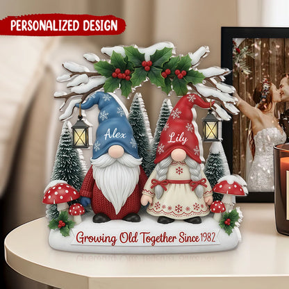 Growing Old Together Personalized Couple Acrylic Plaque - Custom Anniversary Gift for Husband & Wife