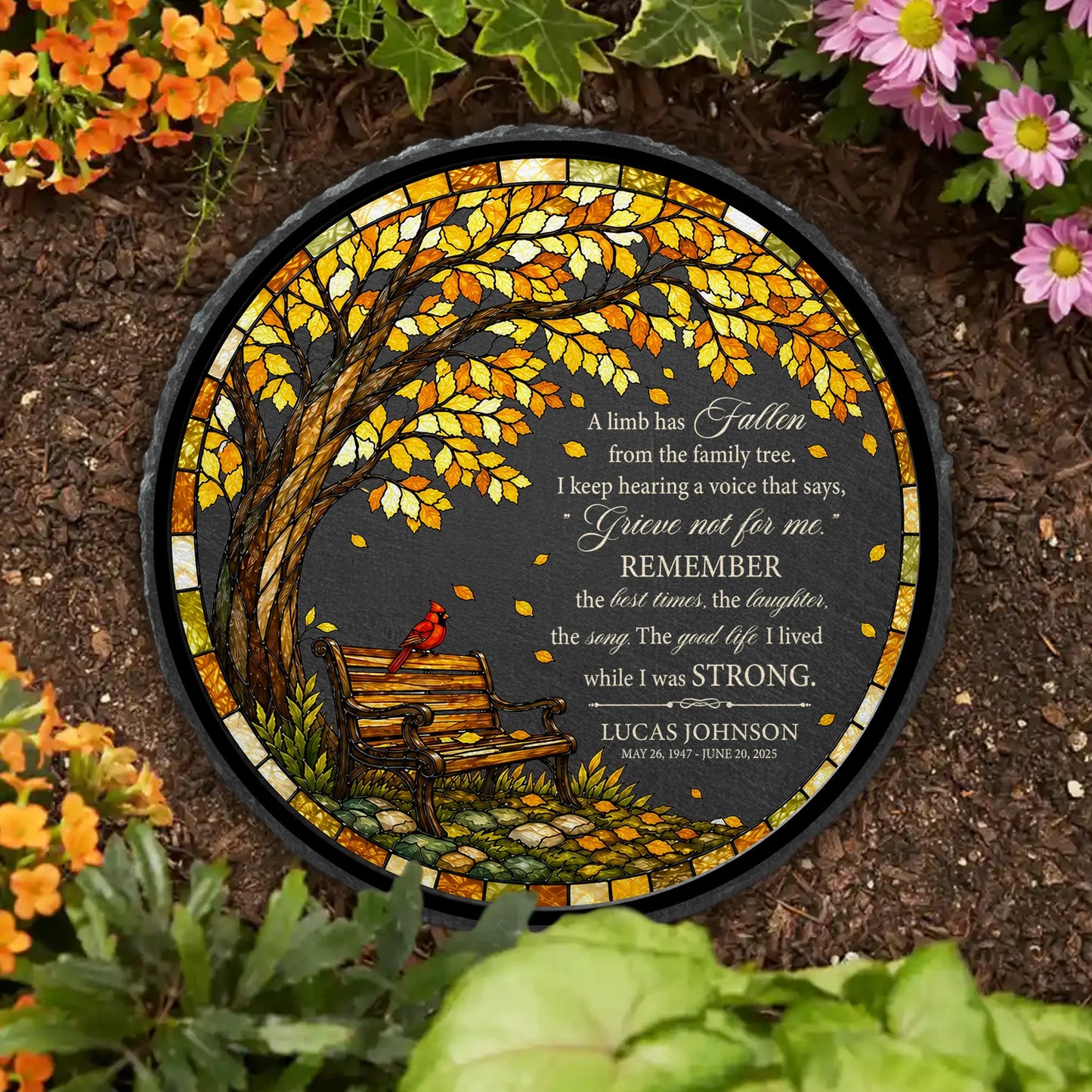 A Limb Has Fallen From The Family Tree - Personalized Memorial Garden Stone Keepsake