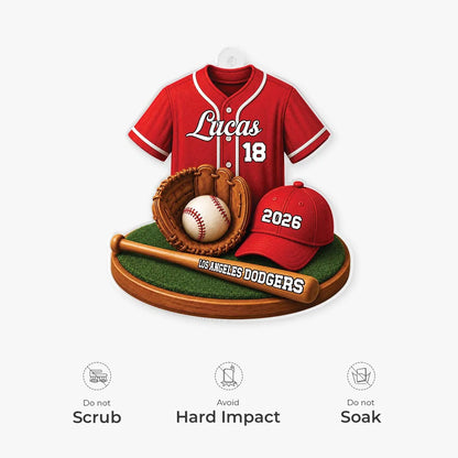 Personalized Baseball Jersey Acrylic Ornament - Custom Sports Keepsake Gift for Him