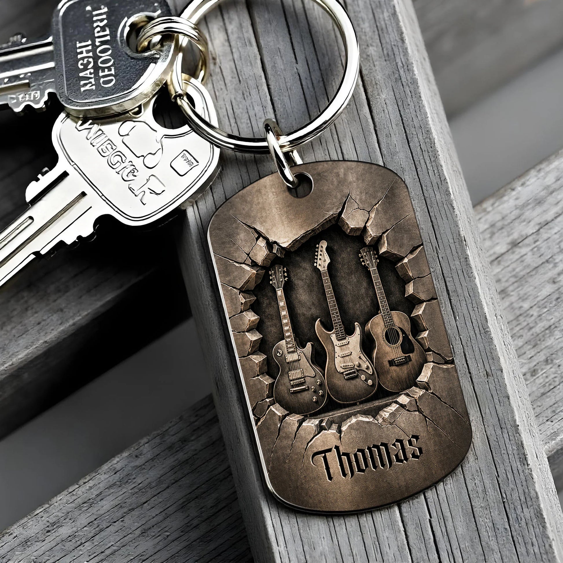 Keychain gift-ready design for Dad
