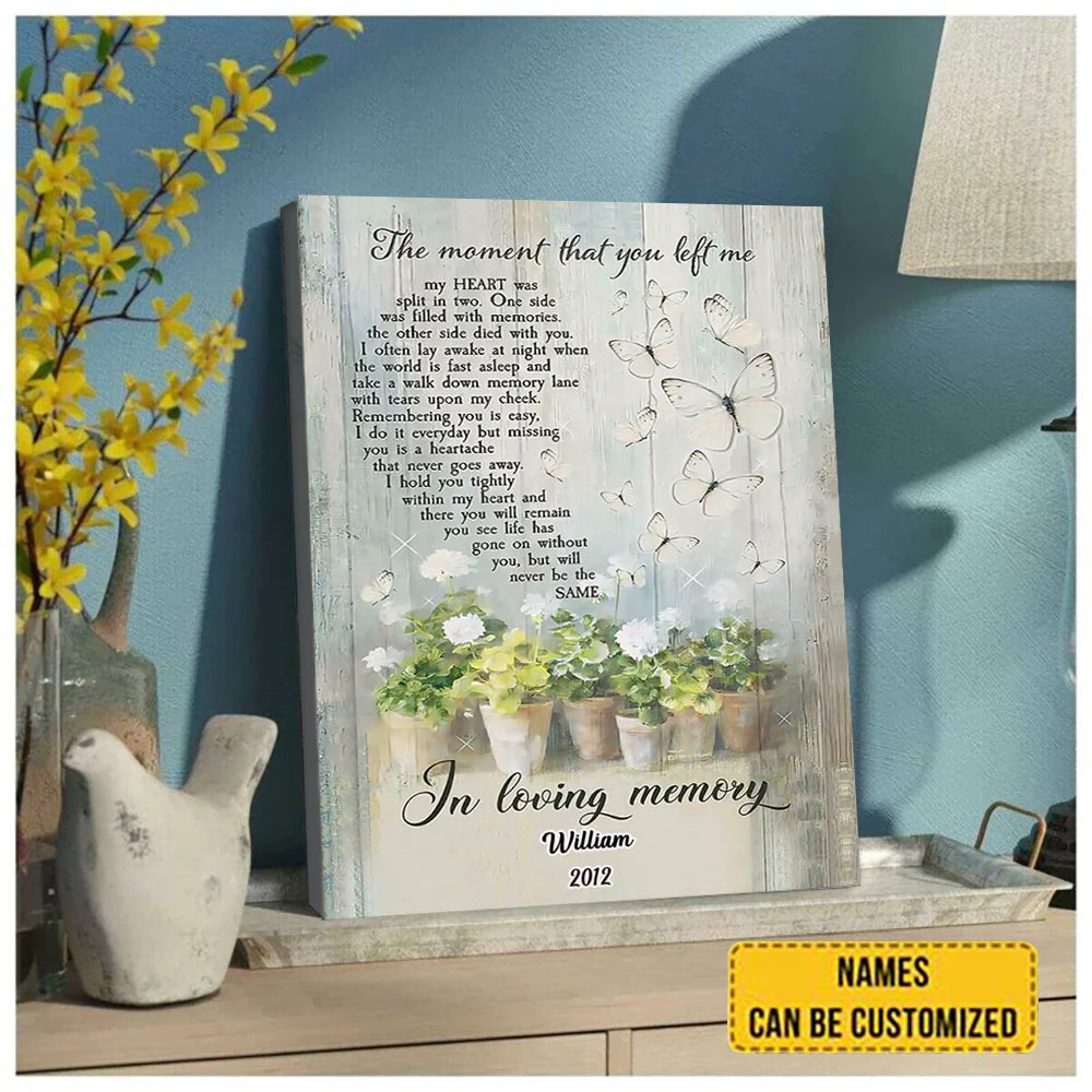 Custom Memorial Canvas Print for Family with personalized design details for meaningful gifting